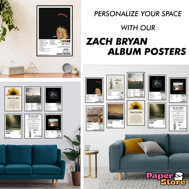 Zyan Bryan Music Art Wall poster Pack of 10 (8.2x11.8 inch).