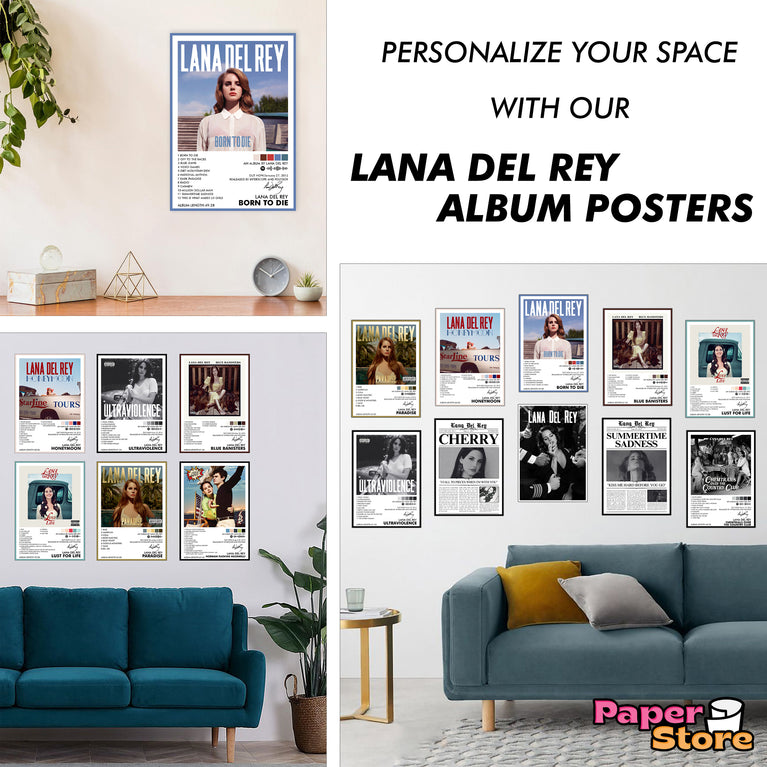 Lana Del Rey Music Art Wall poster Pack of 12 (8.2x11.8 inch).