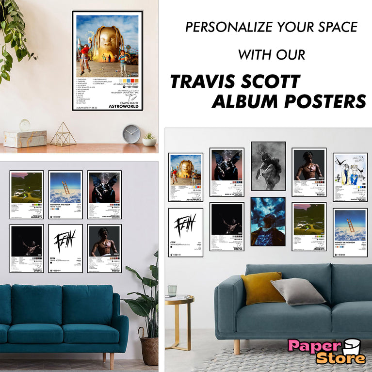 Travis Scott Music Art Wall poster Pack of 10 (8.2x11.8 inch).