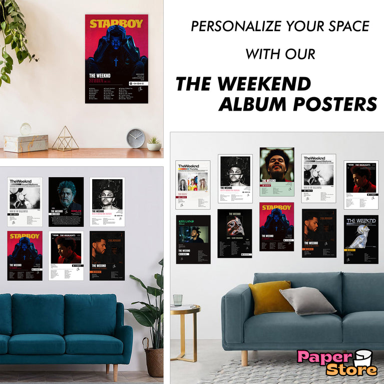 The Weeknd Music Art Wall poster Pack of 12 (8.2x11.8 inch).