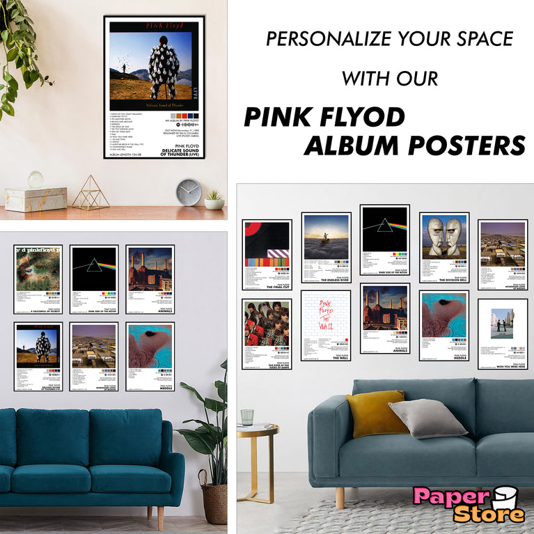 Pink Flyod Music Art Wall poster Pack of 12 (8.2x11.8 inch).