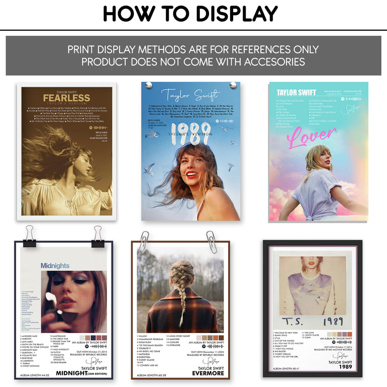 Taylor Swift Music Art Wall poster Pack of 12 (8.2x11.8 inch).