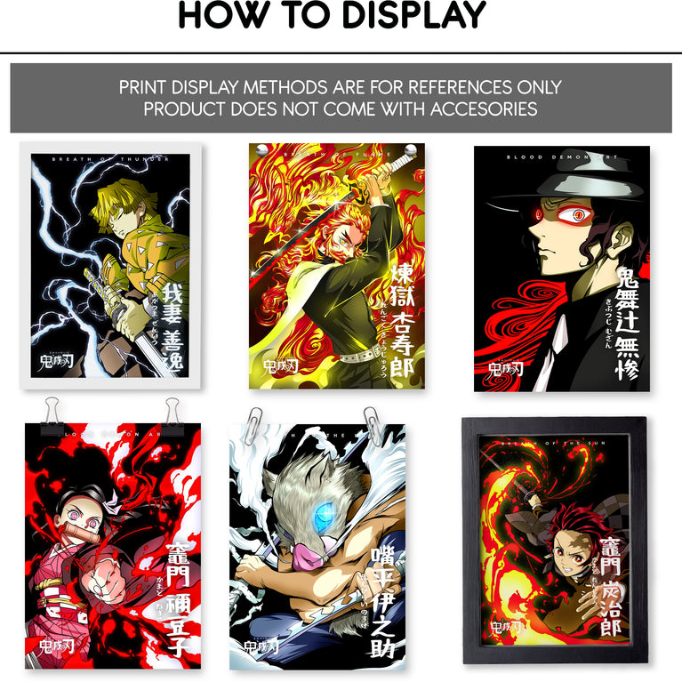 Demon Slayer Wall Poster Pack Of 9 (8.2x11.8 inch)