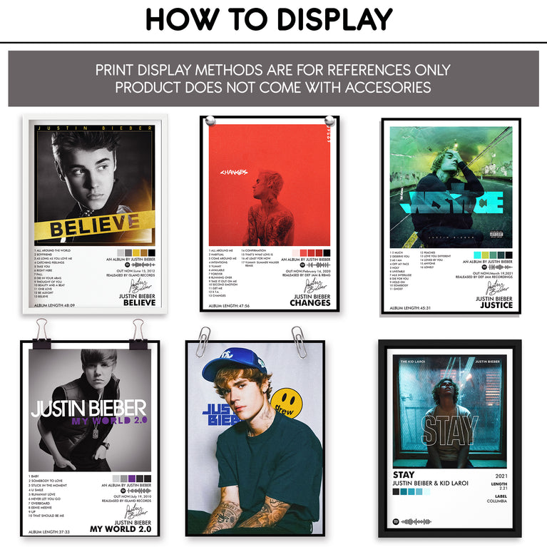 Justin Beiber Music Art Wall poster Pack of 10 (8.2x11.8 inch).