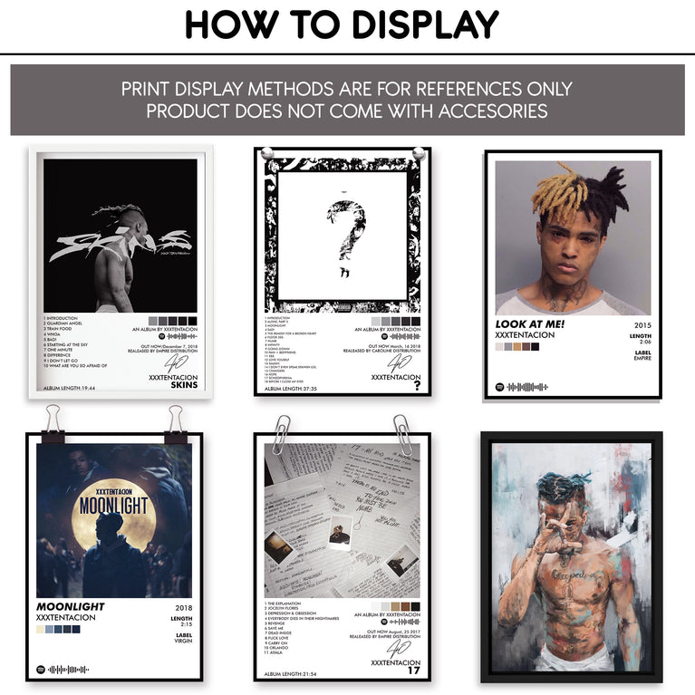 XXXTentacion Music Art Wall poster Pack of 10 (8.2x11.8 inch).