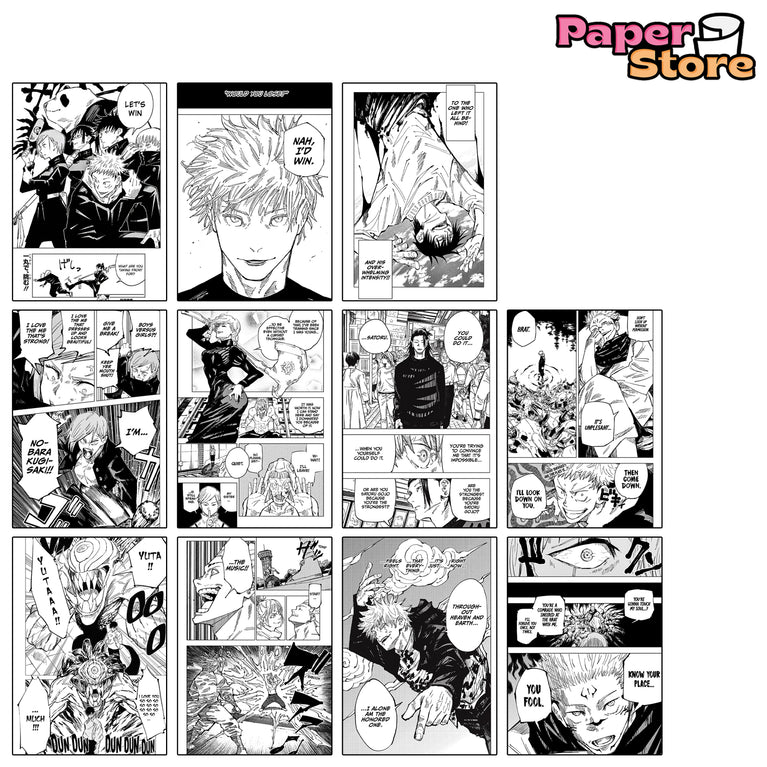 Jujutsu Kaisen Manga Wall Poster Pack Of 20 (8.2x11.8 Inch)