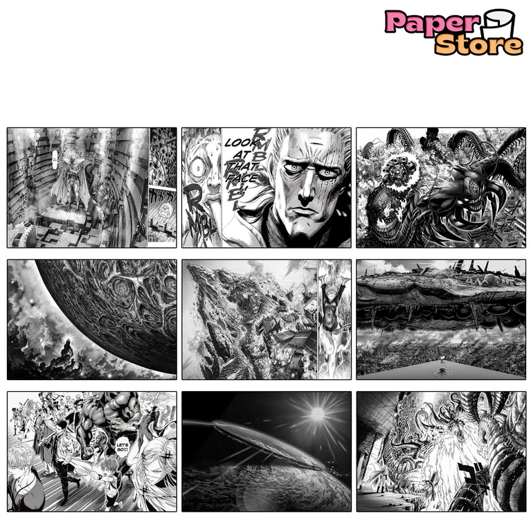 One Punch Man Manga Wall Poster Pack Of 20 (8.2x11.8 Inch)