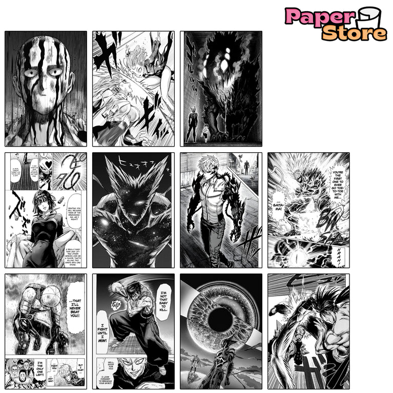 One Punch Man Manga Wall Poster Pack Of 20 (8.2x11.8 Inch)