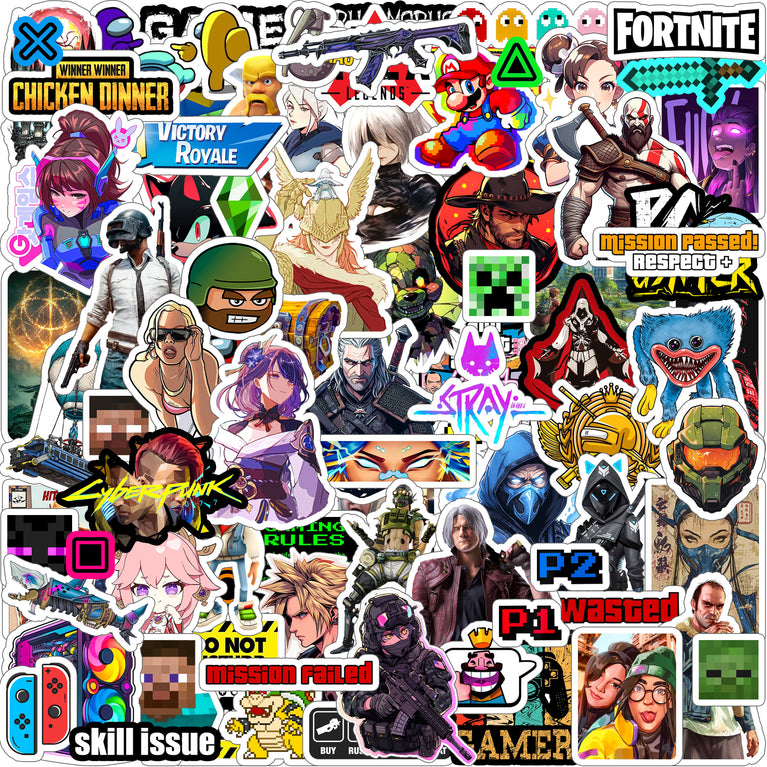 gaming stickers pack of 90+