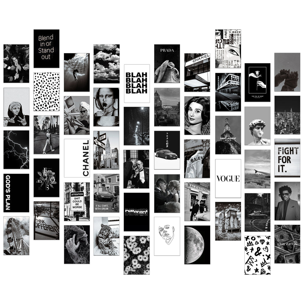 Black & White Wall Collage Kit