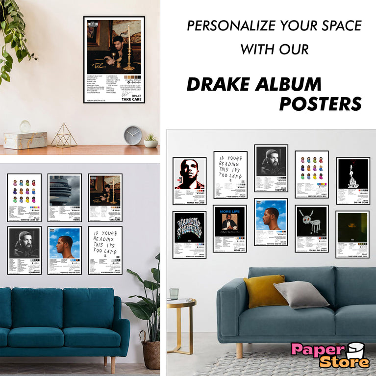 Drake Music Art Wall poster Pack of 12 (8.2x11.8 inch).