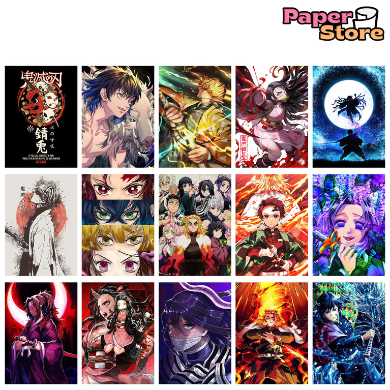 Demon Slayer Anime Posters Pack Of 20 (8.2x11.8 inch)