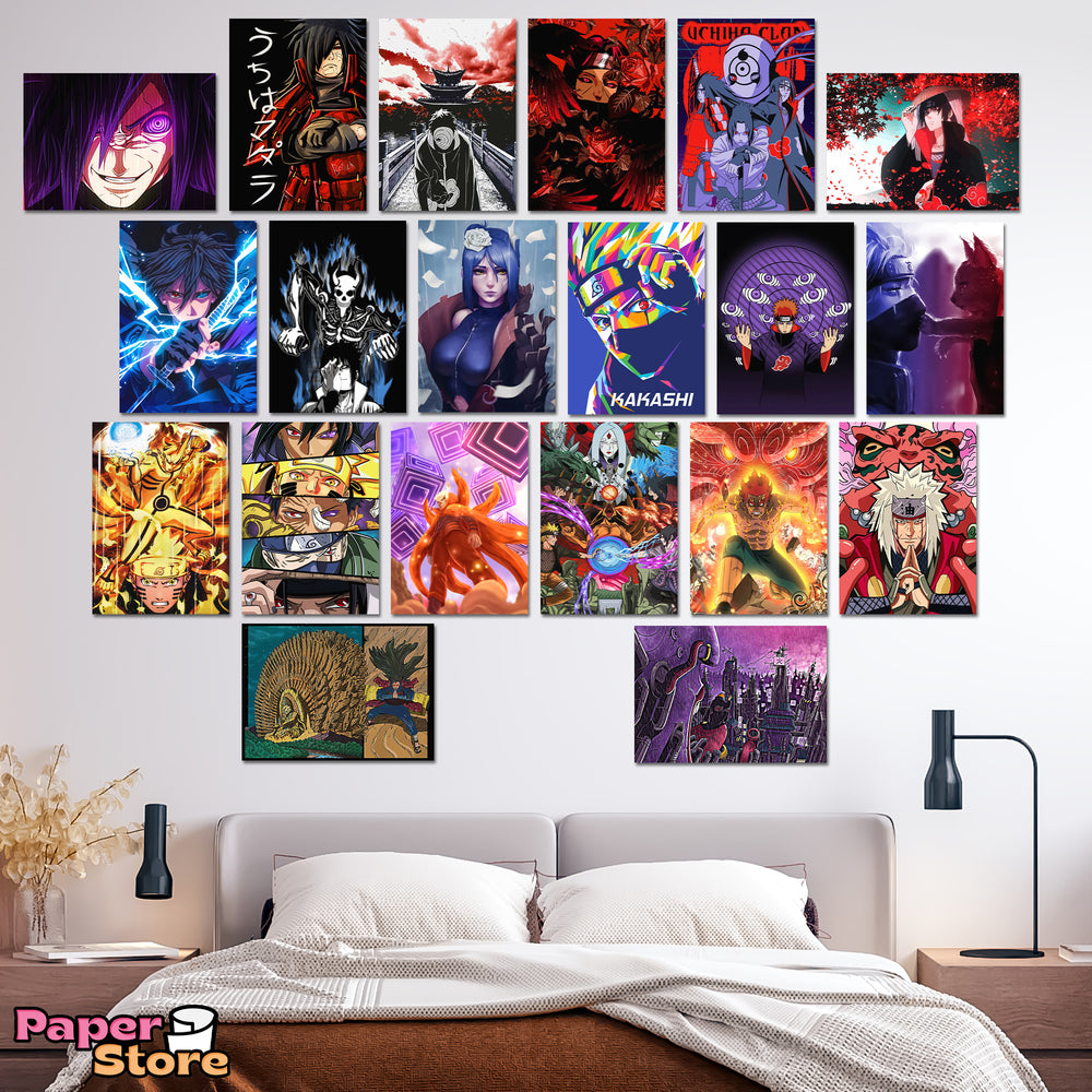 Naruto Anime Posters Pack Of 20 (8.2x11.8 inch)