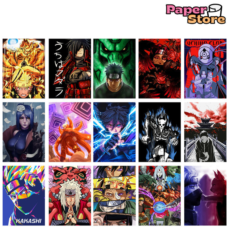 Naruto Anime Posters Pack Of 20 (8.2x11.8 inch)