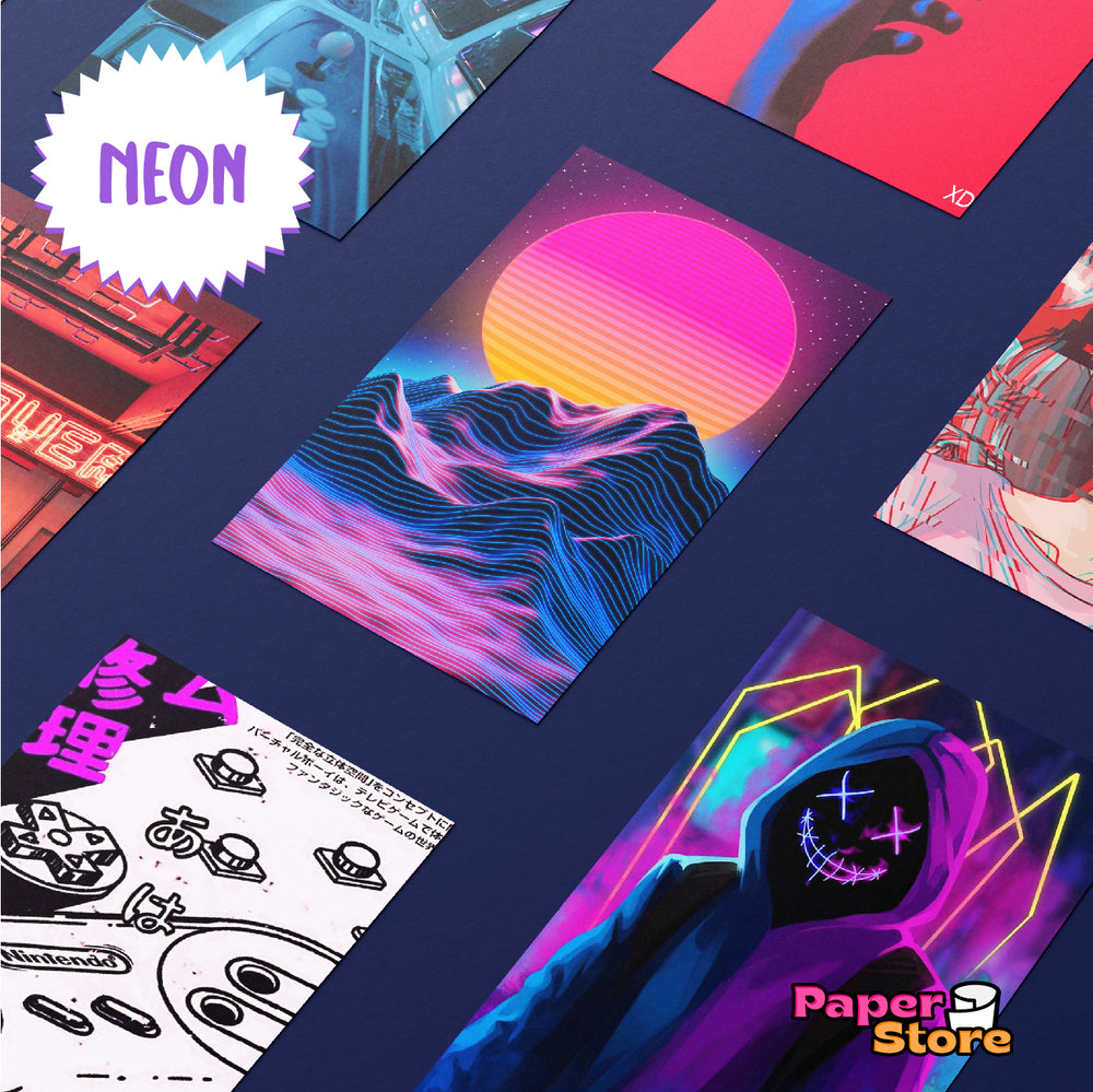 Neon Gaming Collage Kit