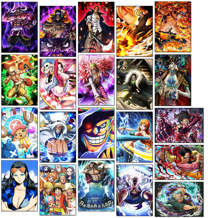 One Piece Anime Posters Pack Of 20 (8.2x11.8 inch)