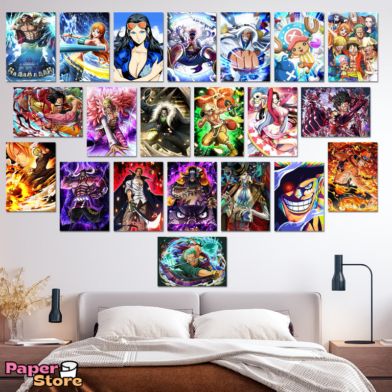 One Piece Anime Posters Pack Of 20 (8.2x11.8 inch)