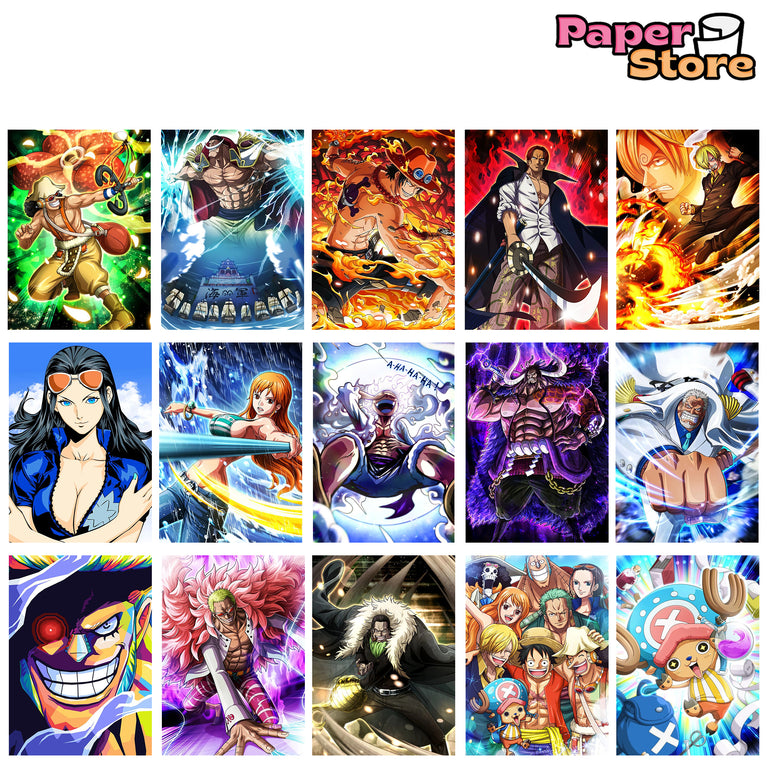 One Piece Anime Posters Pack Of 20 (8.2x11.8 inch)