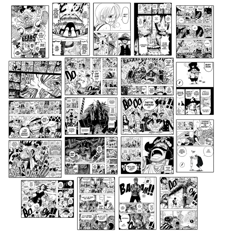 One Piece Manga Wall Poster Pack Of 20 (8.2x11.8 Inch)