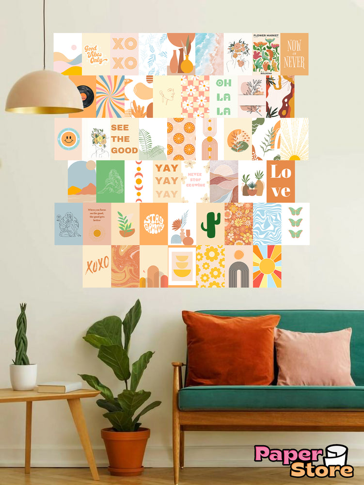 Pastel Boho Wall Collage Kit