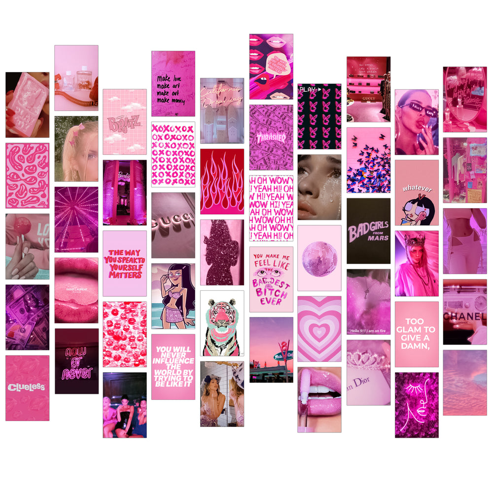 Pink Girly Wall Collage Kit