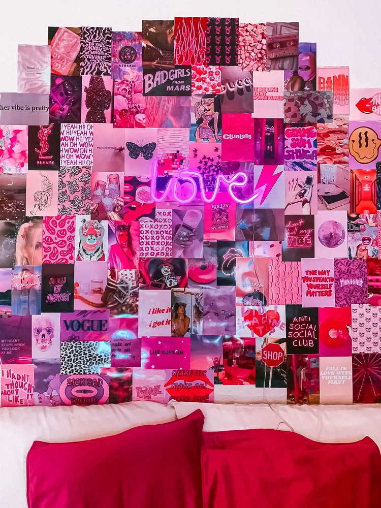 Pink Girly Wall Collage Kit