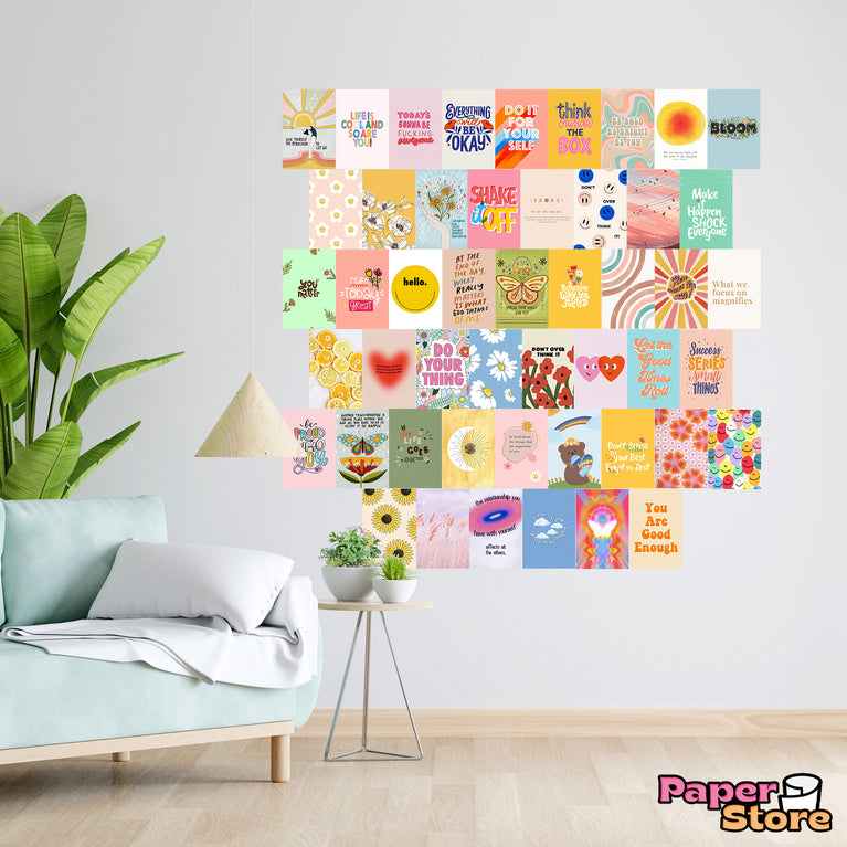 Positive Aesthetic Wall Collage Kit