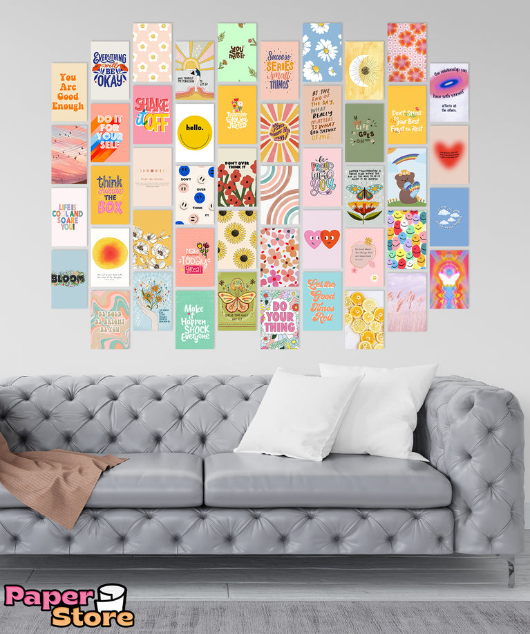 Positive Aesthetic Wall Collage Kit